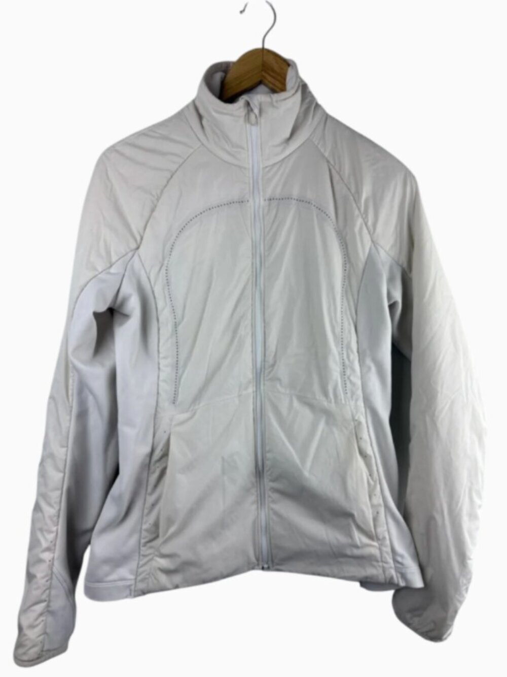 LULULEMON Run For Cold Jacket White Water Repellent PrimaLoft Size 6